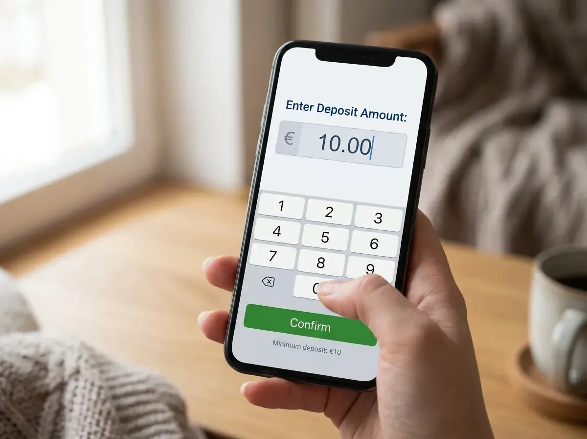 Zadání nízké částky od deseti korun u mobilního vkladu Betor