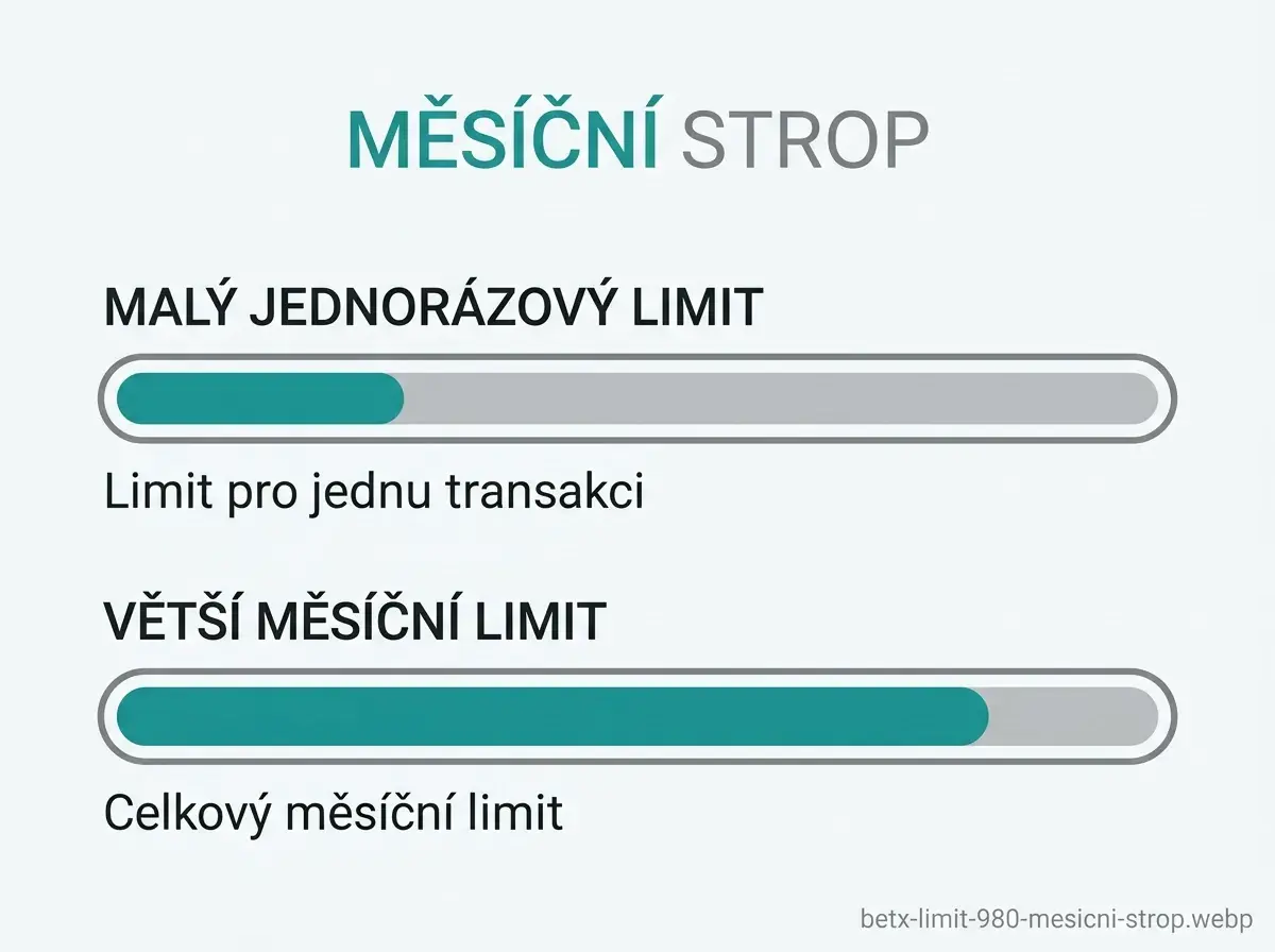 Jednorázový limit 980 Kč a měsíční strop mobilní platby u BetX
