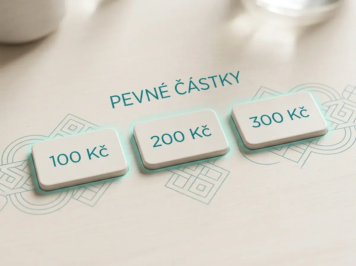 Tři pevné částky 100, 200 a 300 Kč u přímé SMS vkladu u Chance
