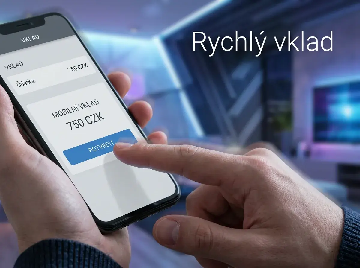 Hráč rychle potvrzuje mobilní vklad do casina Grandwin na telefonu
