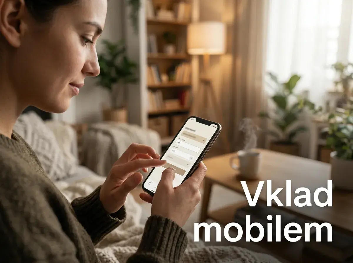 Hráč zadává mobilní vklad do casina Luckybet na chytrém telefonu