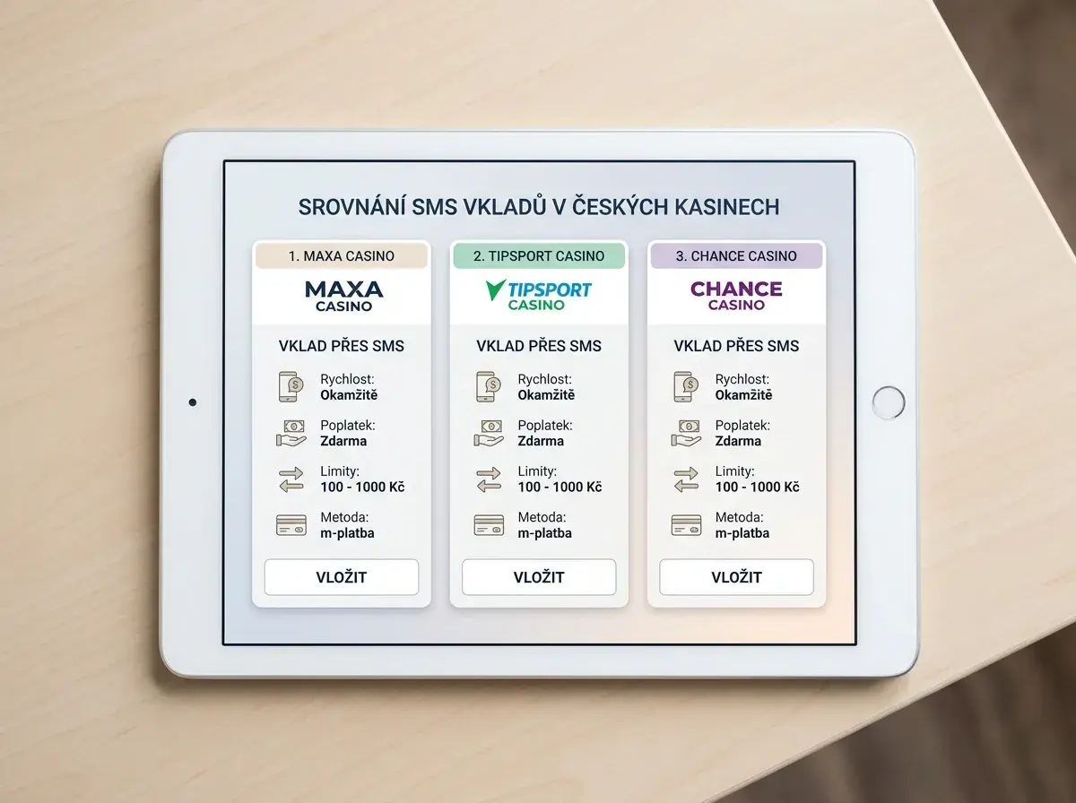 Srovnání přímého SMS vkladu u Maxy, Tipsportu a Chance na 90211