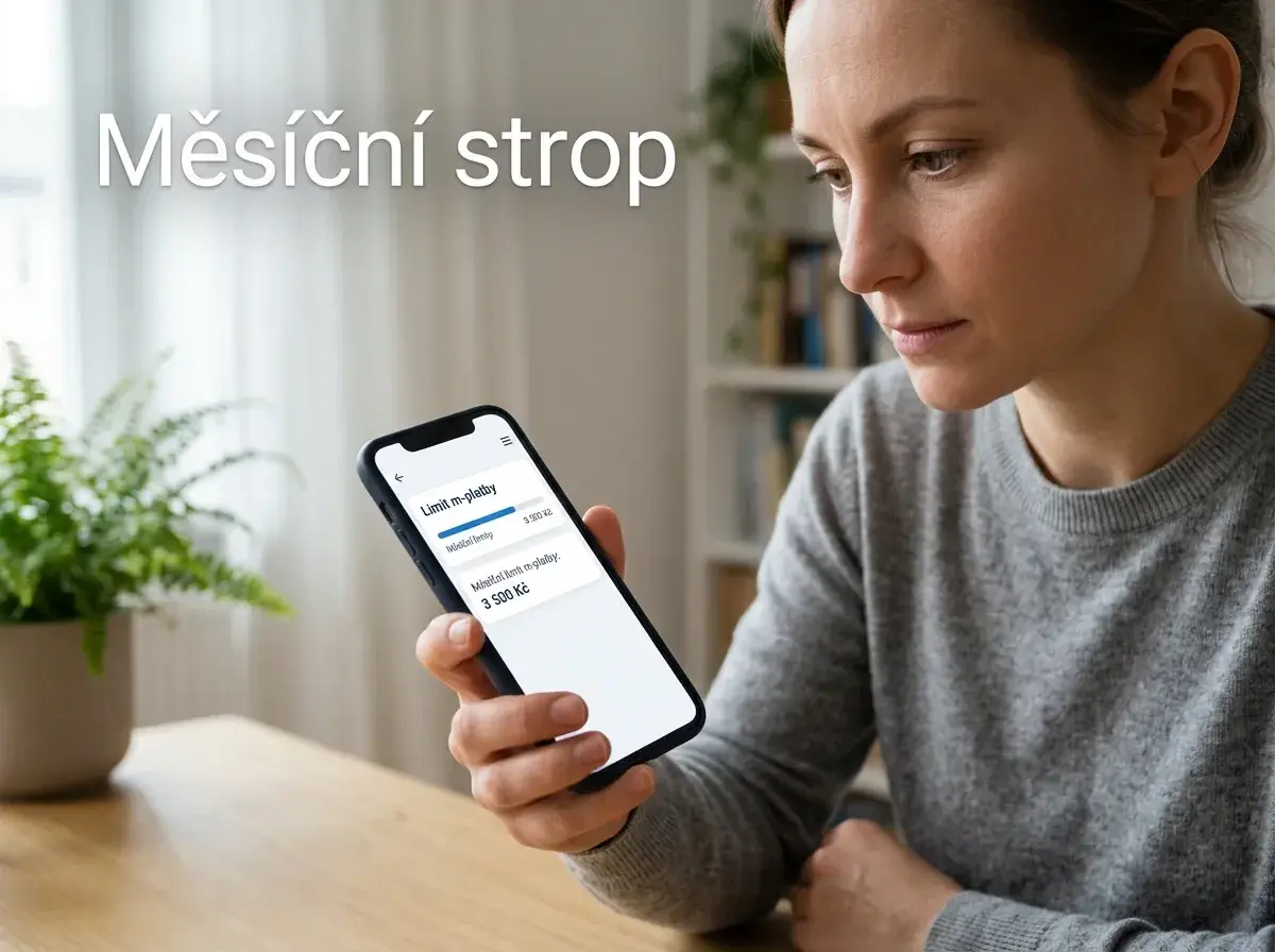 Hráč zjišťuje maximální měsíční limit mobilní platby na chytrém telefonu