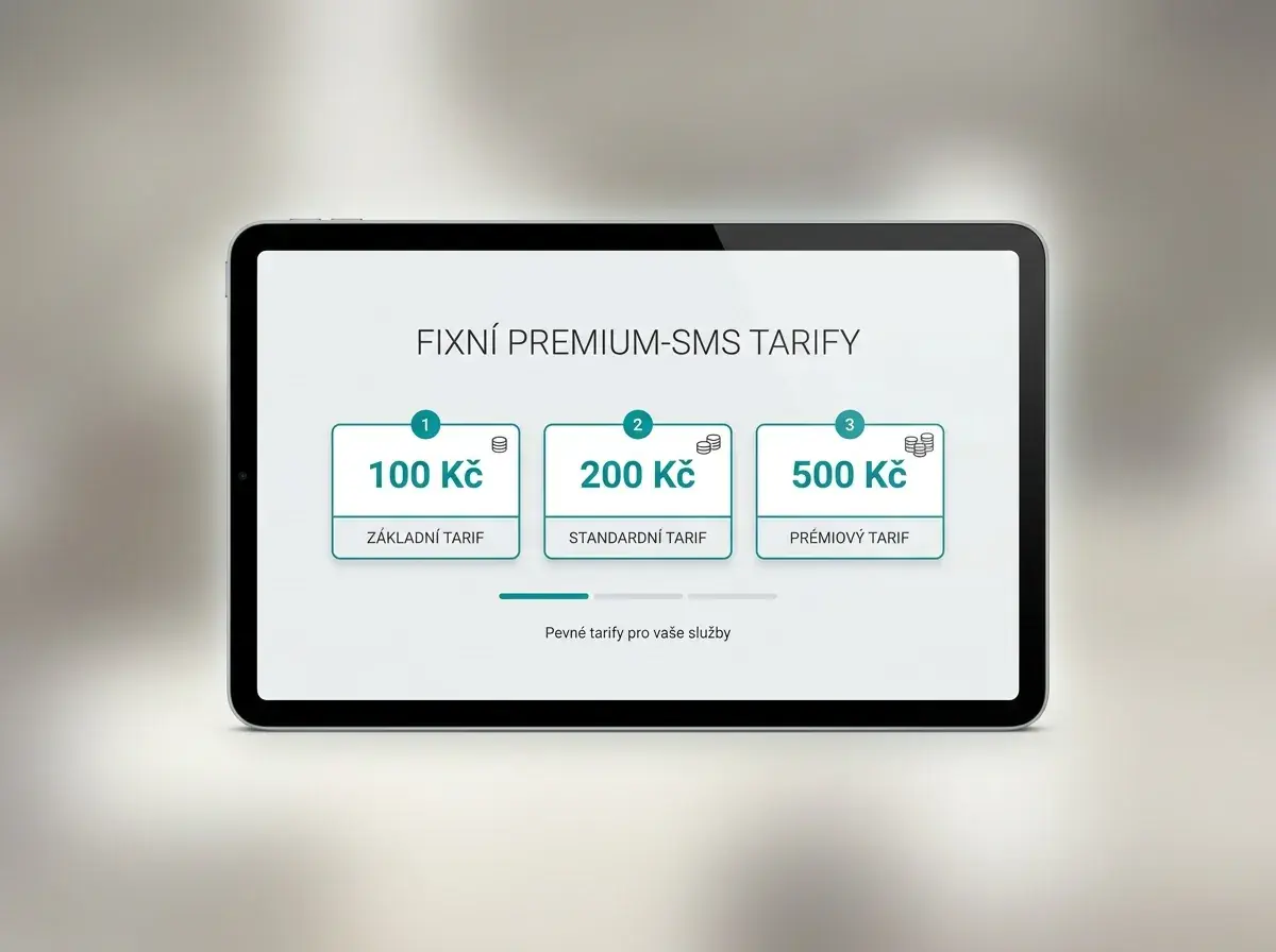 Princip premium SMS s pevnými tarify operátora pro vklad do Chance