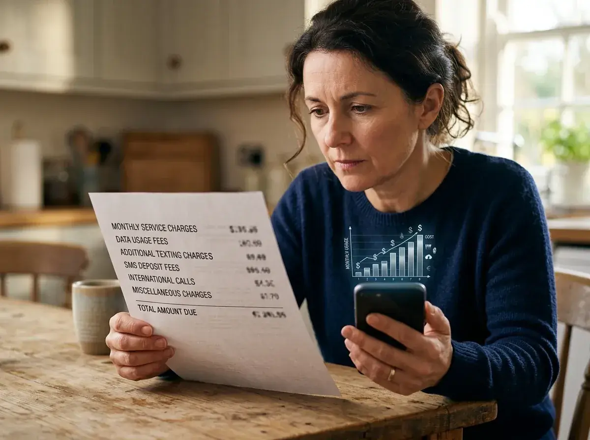 Hráč si prohlíží papírové vyúčtování od operátora a počítá si reálnou cenu SMS vkladu