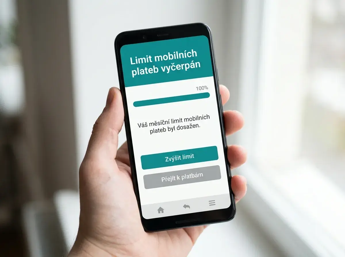 Vyčerpaný měsíční limit mobilní platby jako důvod zamítnutí vkladu
